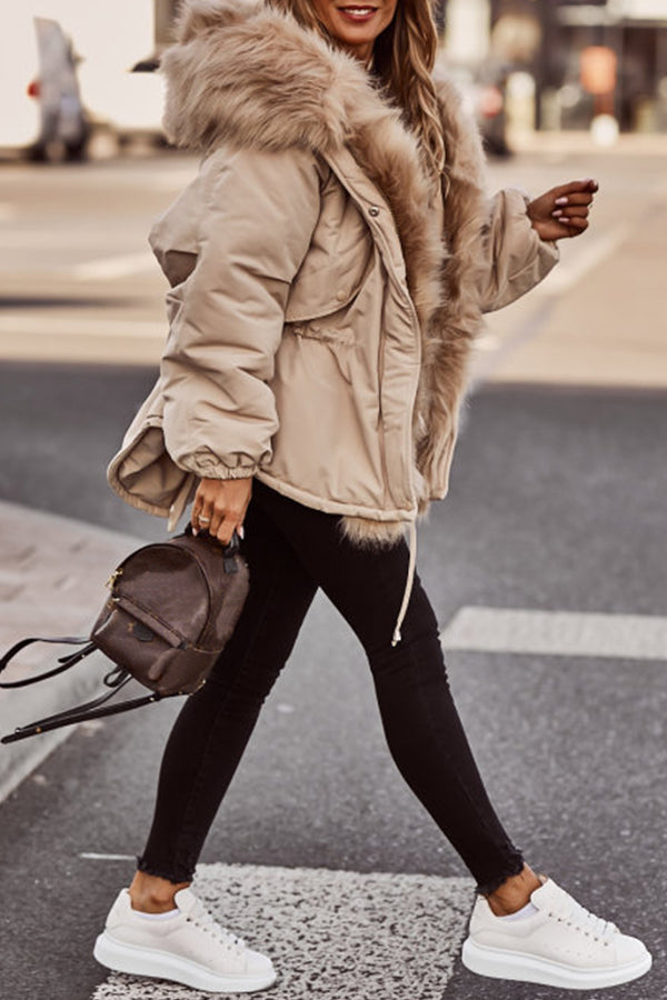 Calira | Winterparka jas met capuchon van imitatiebont voor dames - stijlvolle lange jas, casual buitenmode
