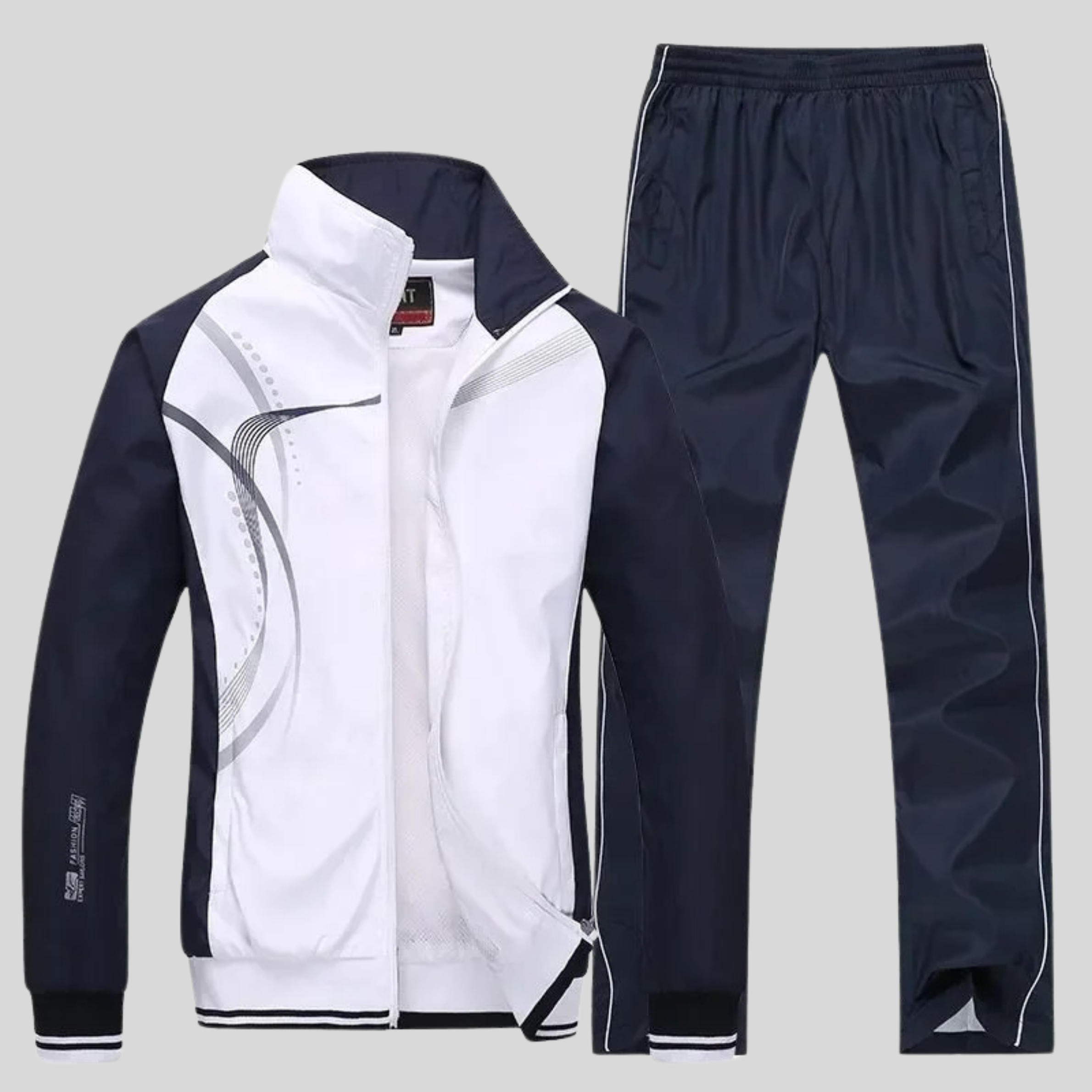 Gualtiero | Heren sportkleding set met ritsjas en broek Trainingspak - 2-delige outfit
