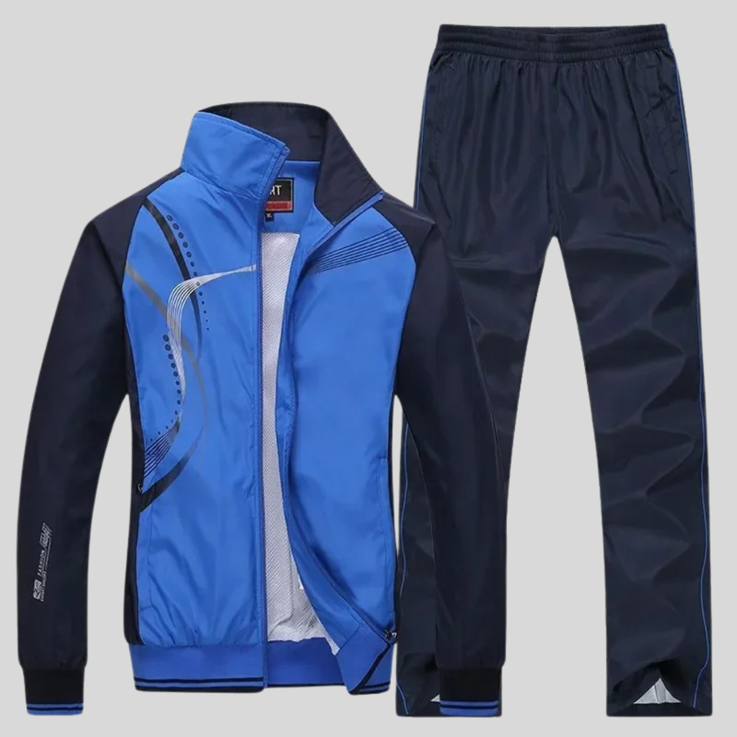 Gualtiero | Heren sportkleding set met ritsjas en broek Trainingspak - 2-delige outfit