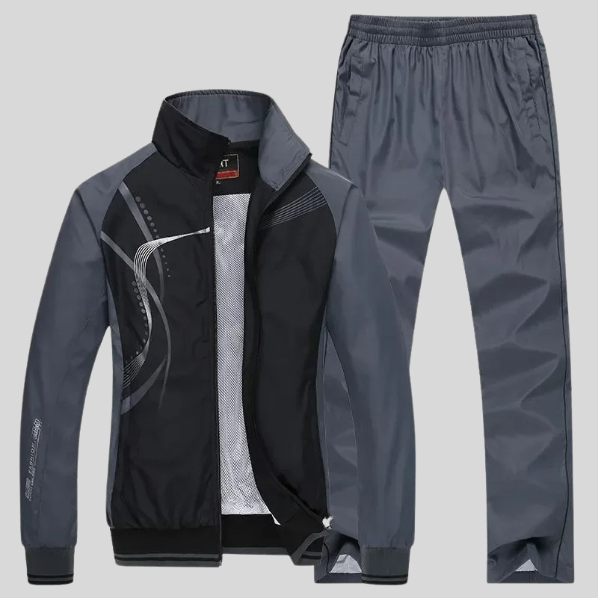 Gualtiero | Heren sportkleding set met ritsjas en broek Trainingspak - 2-delige outfit