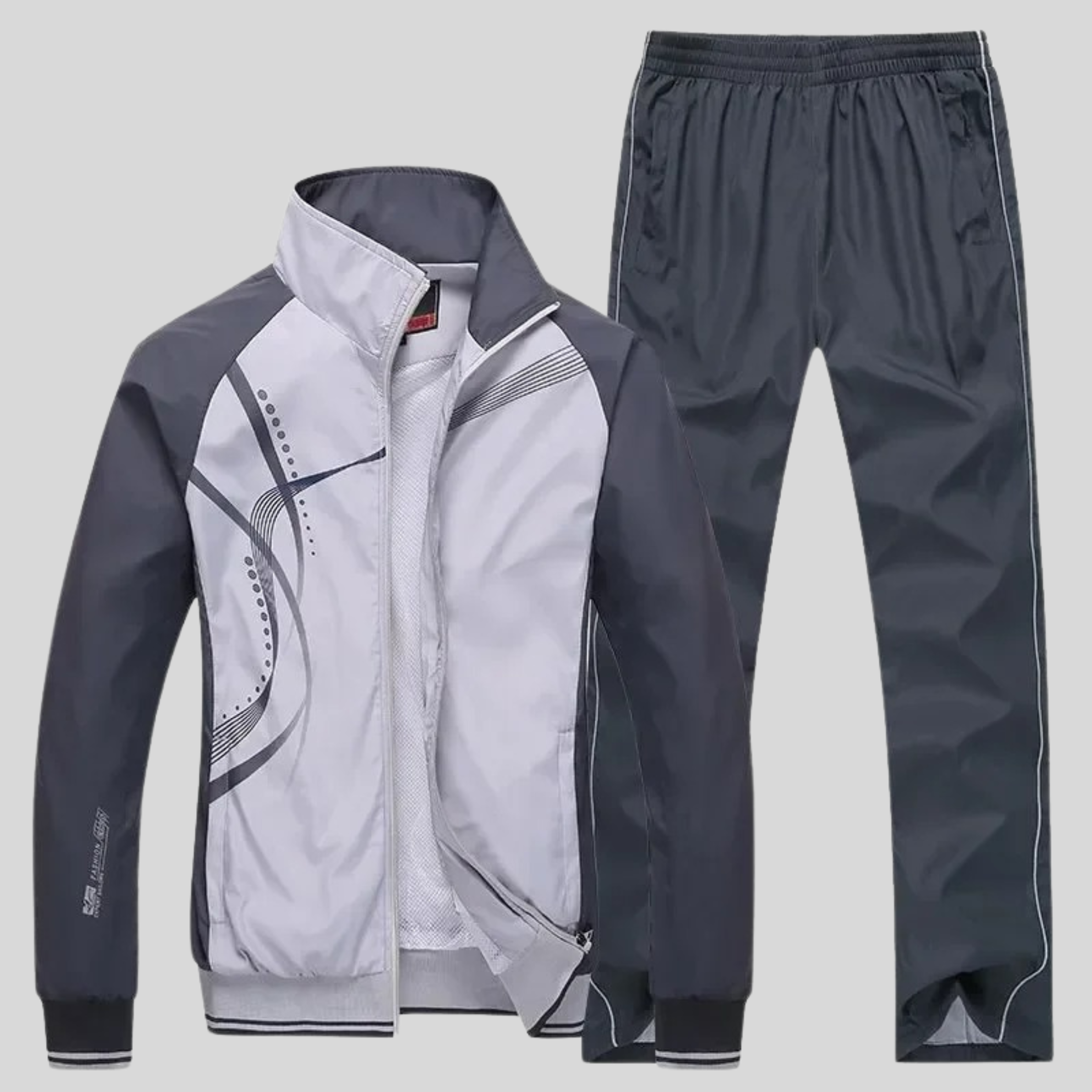 Gualtiero | Heren sportkleding set met ritsjas en broek Trainingspak - 2-delige outfit