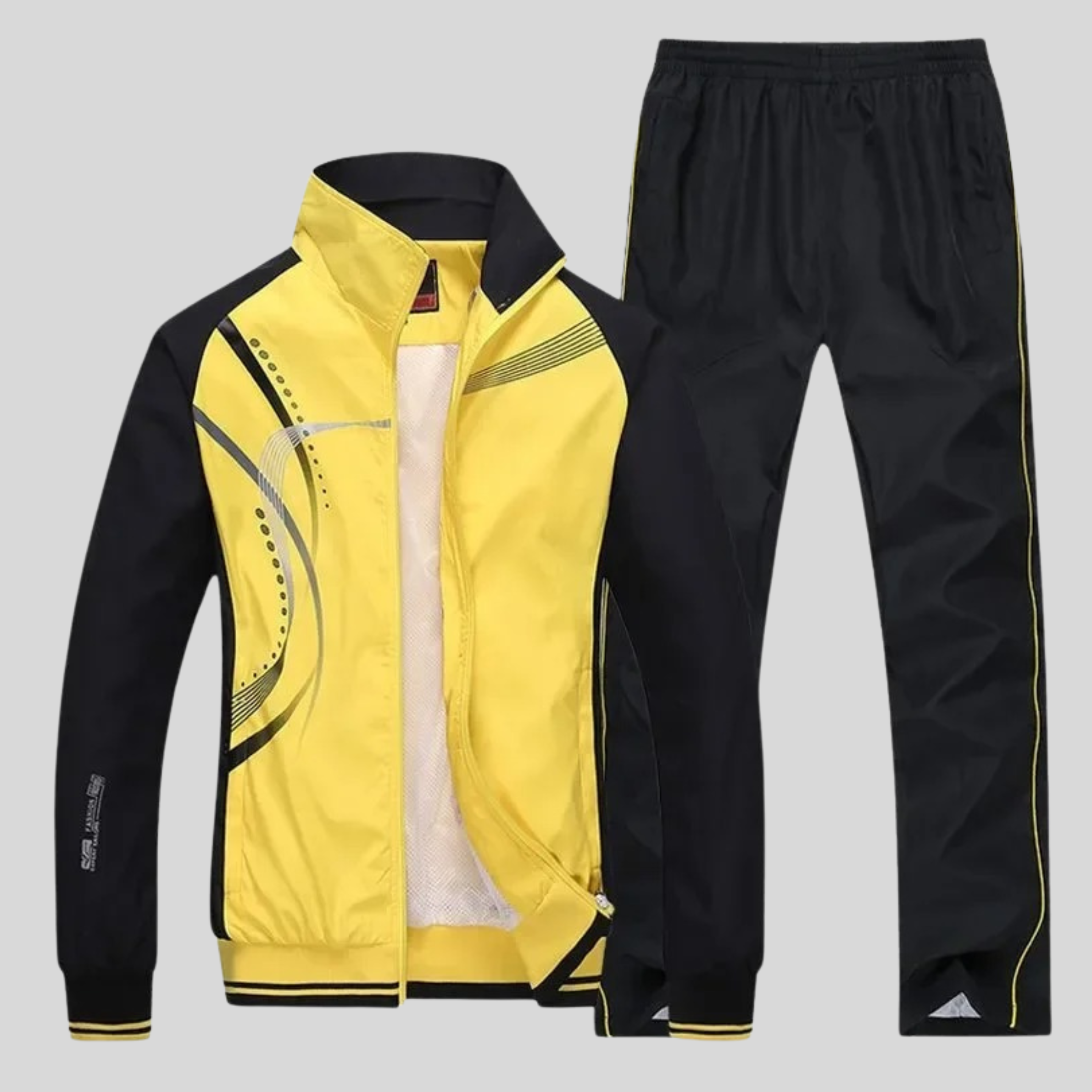 Gualtiero | Heren sportkleding set met ritsjas en broek Trainingspak - 2-delige outfit