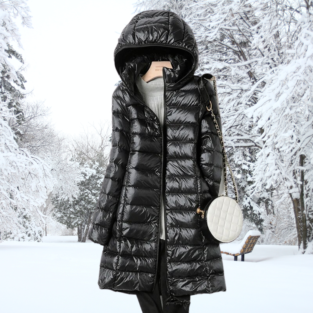 Flaviana | Chique damesjas met capuchon – Warme, lichtgewicht winterjas, casual bovenkleding