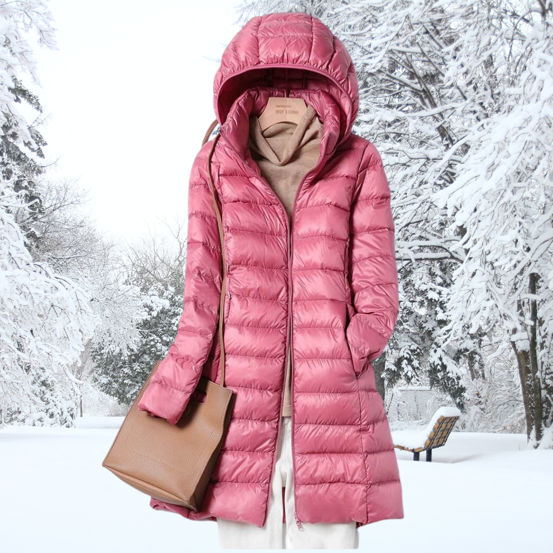 Flaviana | Chique damesjas met capuchon – Warme, lichtgewicht winterjas, casual bovenkleding
