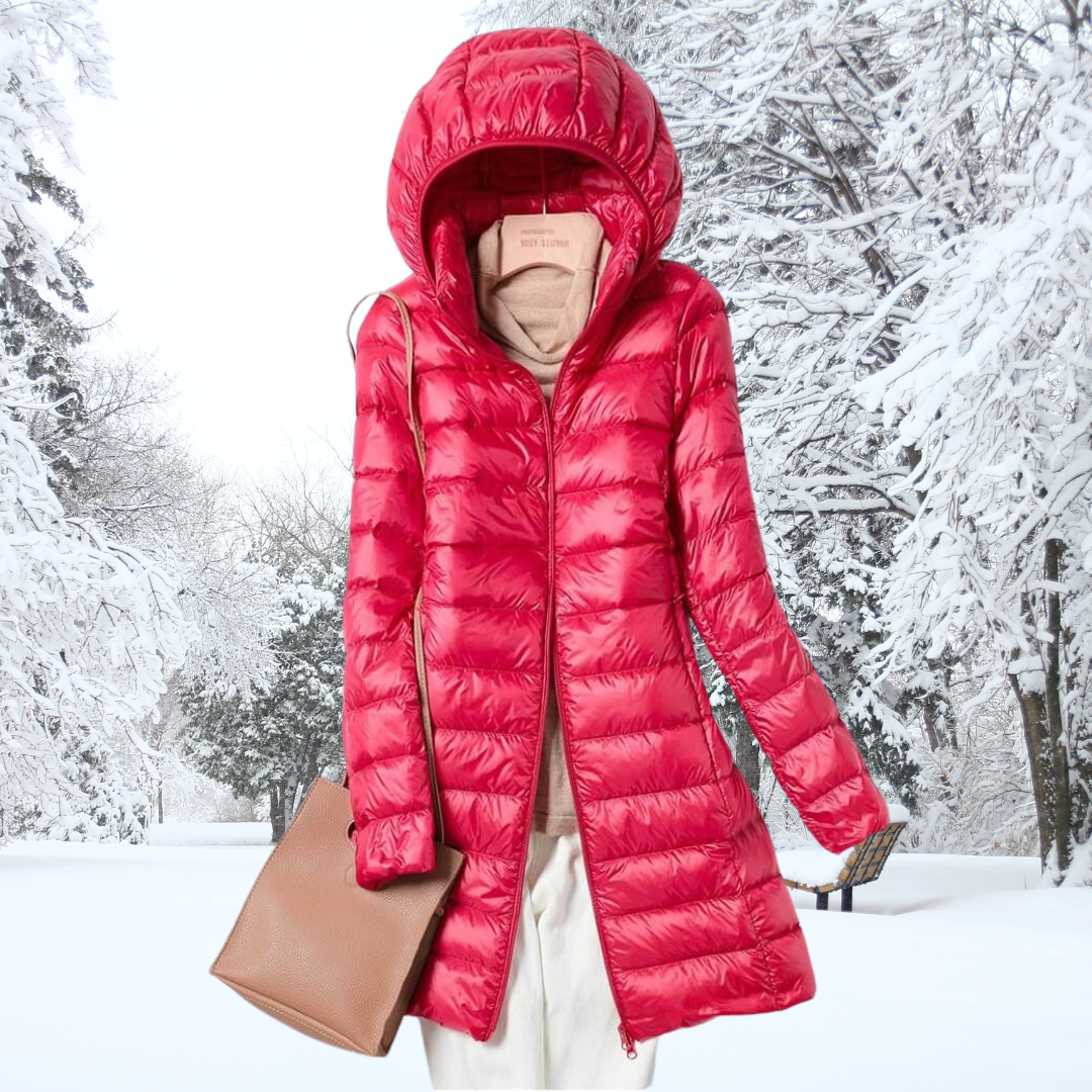Flaviana | Chique damesjas met capuchon – Warme, lichtgewicht winterjas, casual bovenkleding