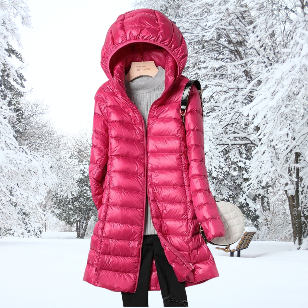 Flaviana | Chique damesjas met capuchon – Warme, lichtgewicht winterjas, casual bovenkleding