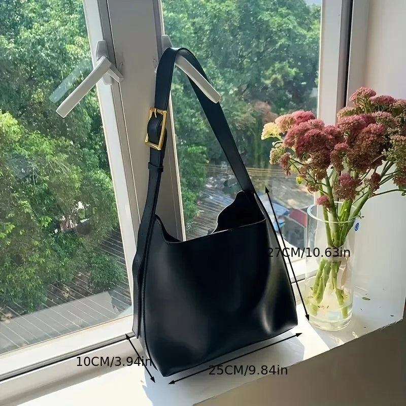 Hysa | Klassieke elegante schoudertas - minimalistisch, dagelijkse casual handtas