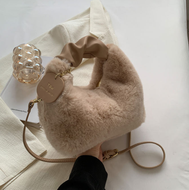 Viora | Handtas van kunstbont voor dames - elegante en zachte designertas voor modieuze outfits