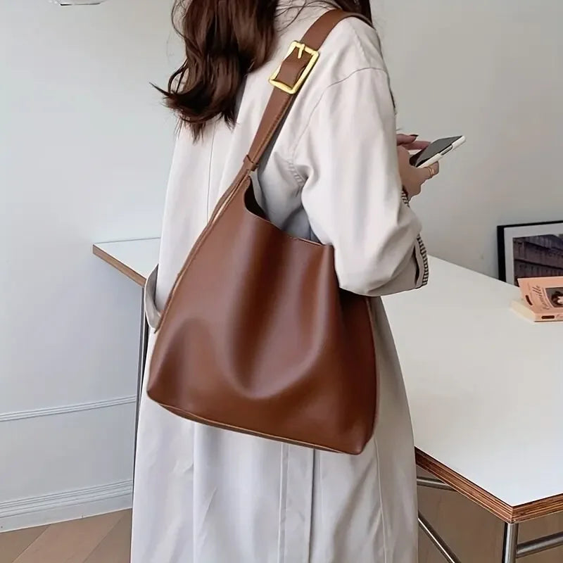 Hysa | Klassieke elegante schoudertas - minimalistisch, dagelijkse casual handtas