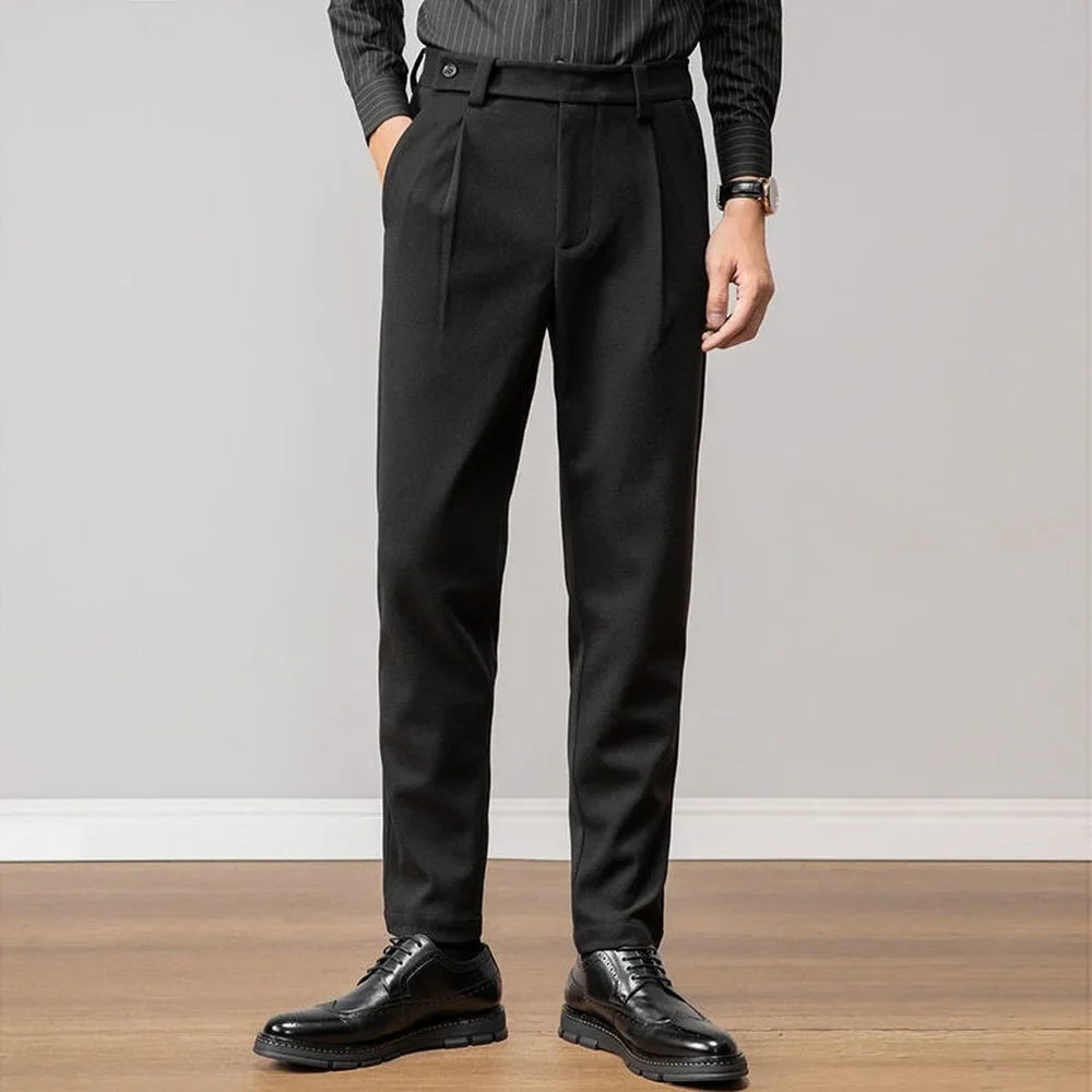 Petar | Casual slim fit broek voor heren - soepele stretchstof – klassieke pasvorm