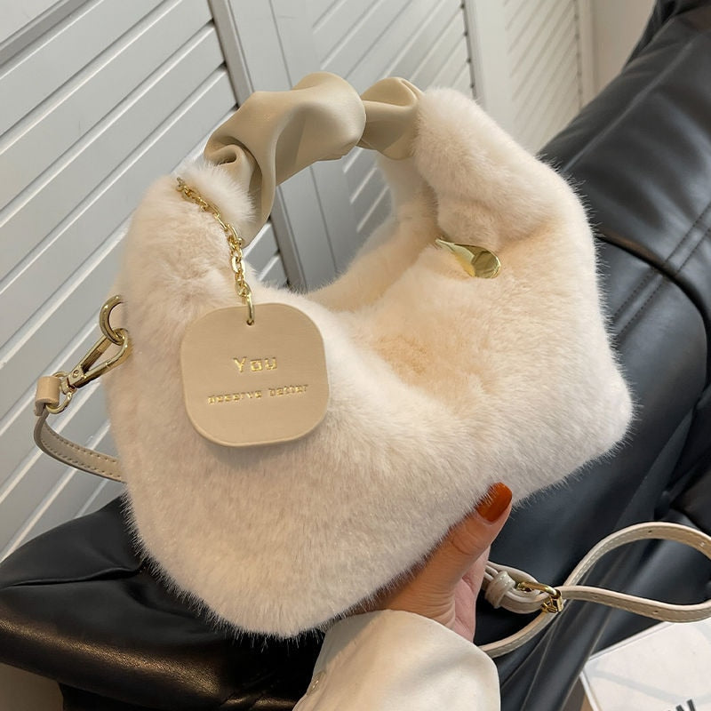Viora | Handtas van kunstbont voor dames - elegante en zachte designertas voor modieuze outfits