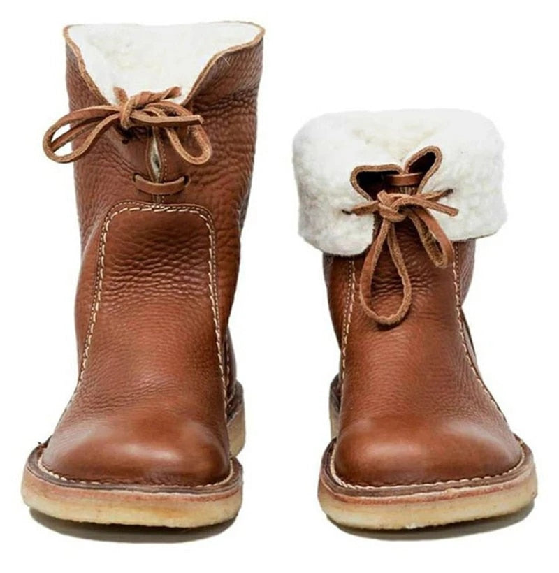 Bootique | Waterdichte winterlaarzen met bontvoering voor dames - antislip, geïsoleerd, warme sneeuwschoenen