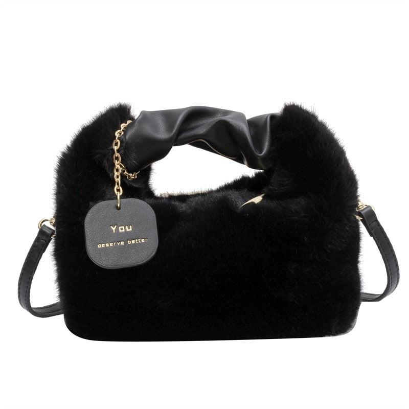 Viora | Handtas van kunstbont voor dames - elegante en zachte designertas voor modieuze outfits
