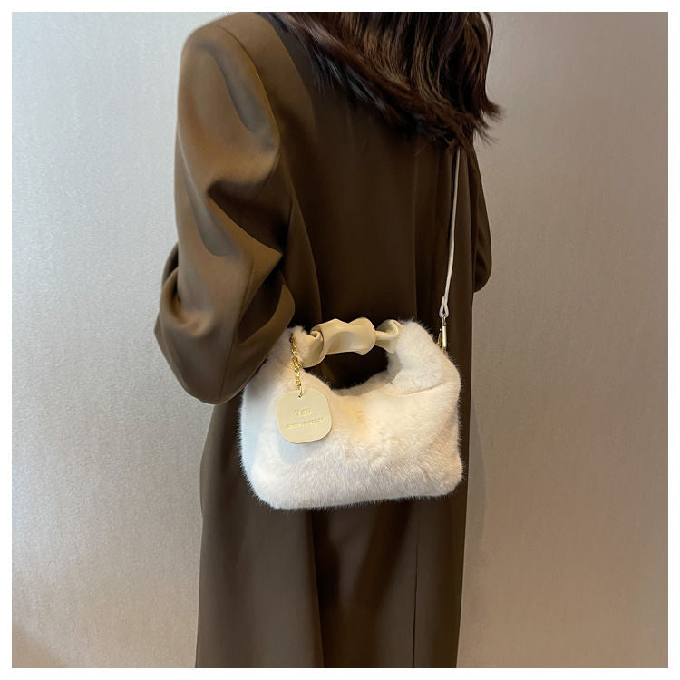 Viora | Handtas van kunstbont voor dames - elegante en zachte designertas voor modieuze outfits