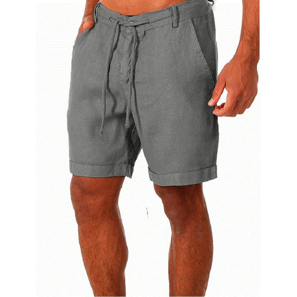 Andy | Herenhorts van ademend linnen met koord - Casual & Comfortabele Zomershorts