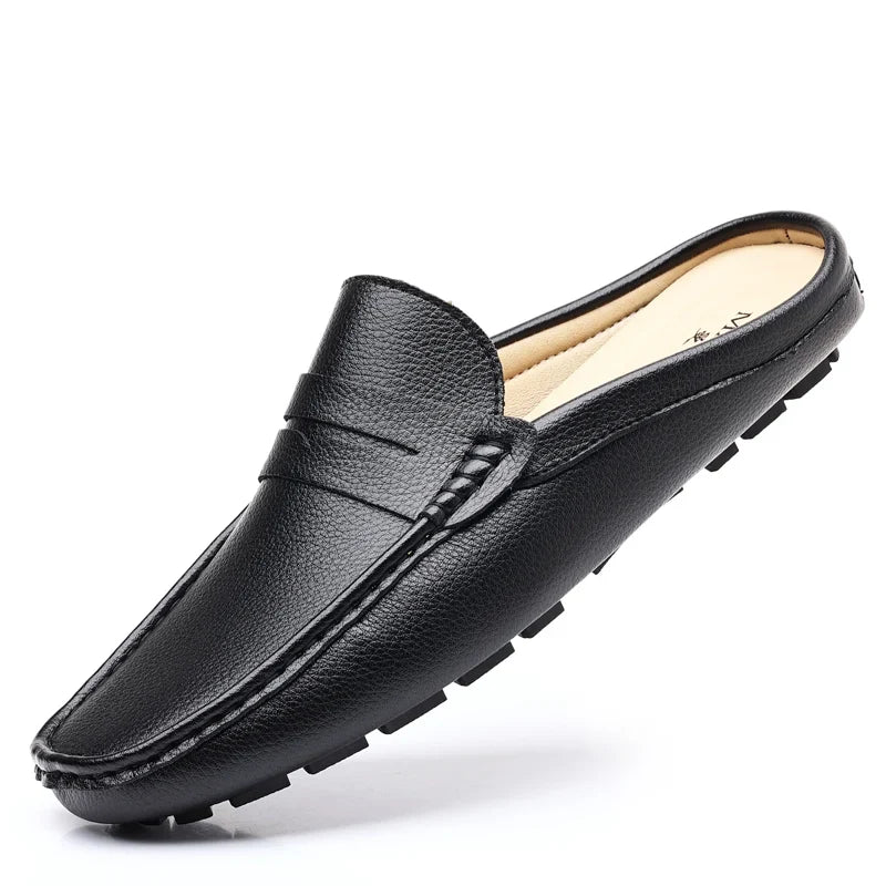 Daxton | Ademende Slip-On Leren Loafers voor Mannen - Comfortabele Casual Schoenen