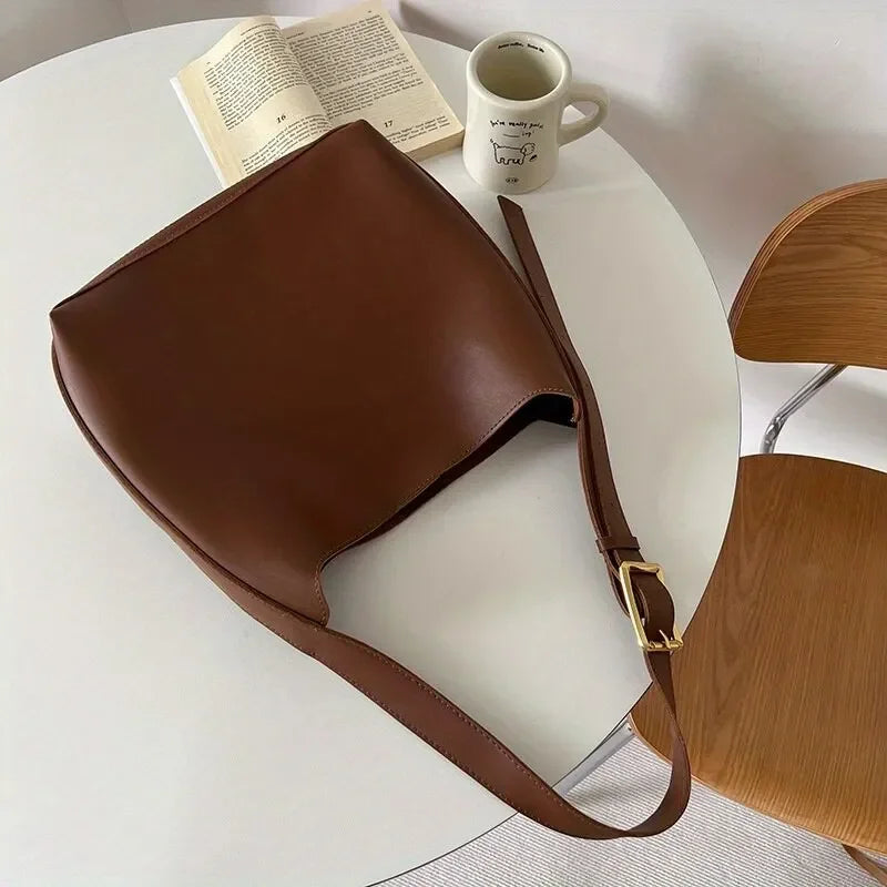 Hysa | Klassieke elegante schoudertas - minimalistisch, dagelijkse casual handtas