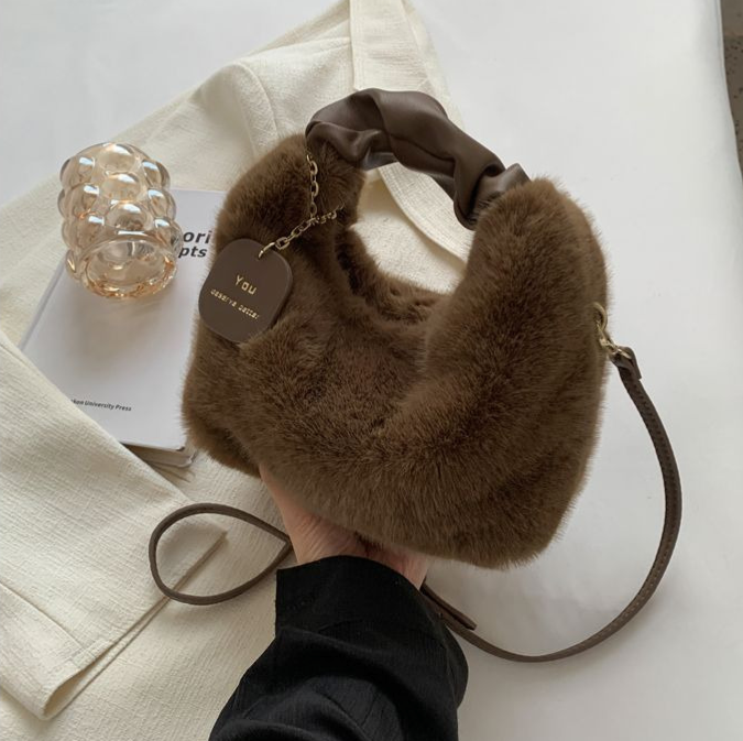 Viora | Handtas van kunstbont voor dames - elegante en zachte designertas voor modieuze outfits