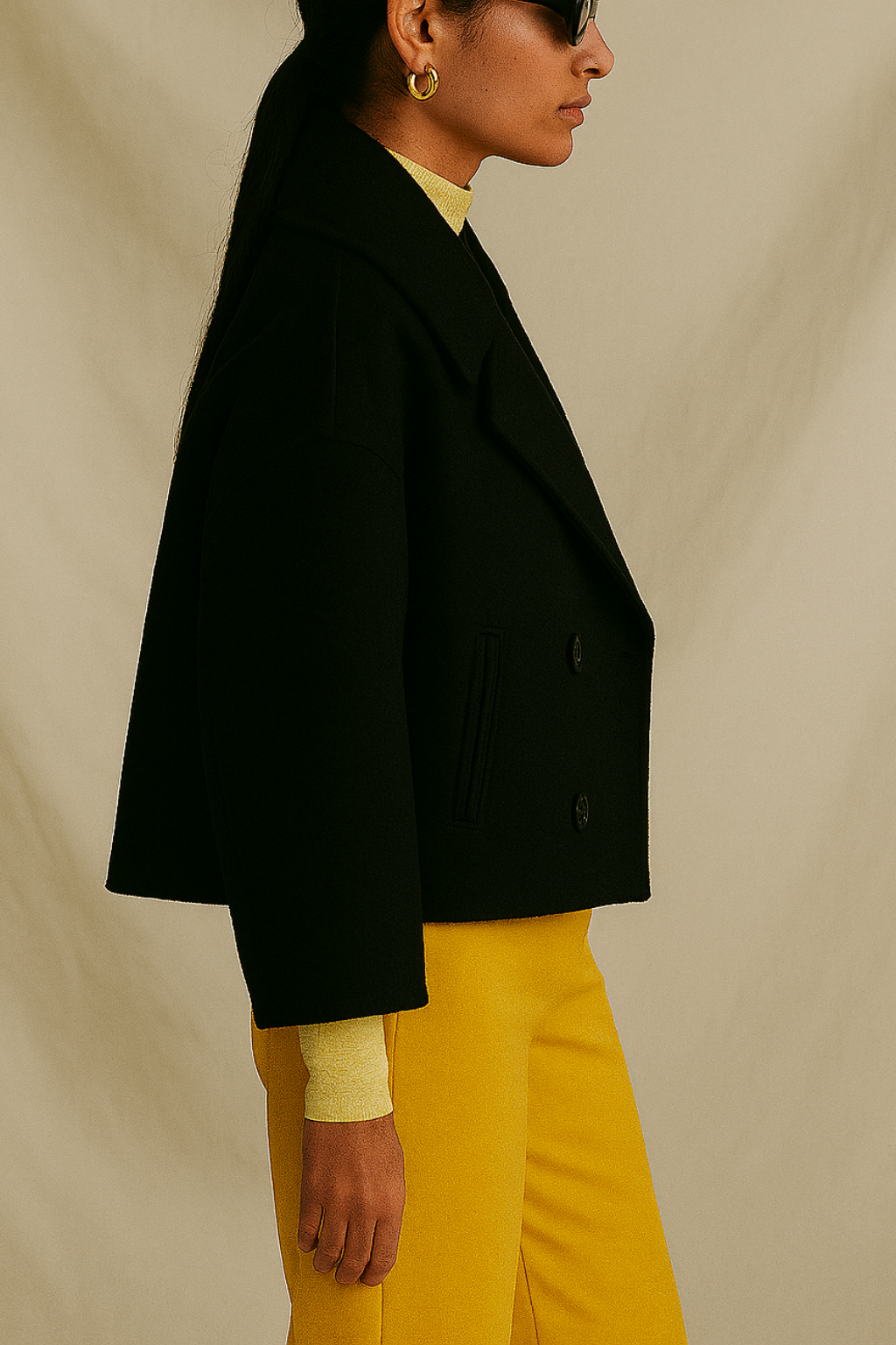 Anneli | Elegante Blazer met Dubbele Sluiting – Loszittend Lang Jasje voor Lente- en Herfstoutfits