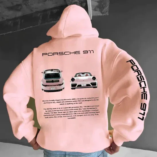 Zevran | Herenoversized racing hoodie - Streetwear-stijl, grafische print, Relaxed Fit Sweatshirt