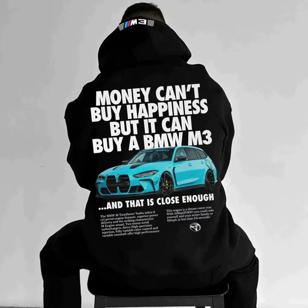 Zevran | Herenoversized racing hoodie - Streetwear-stijl, grafische print, Relaxed Fit Sweatshirt