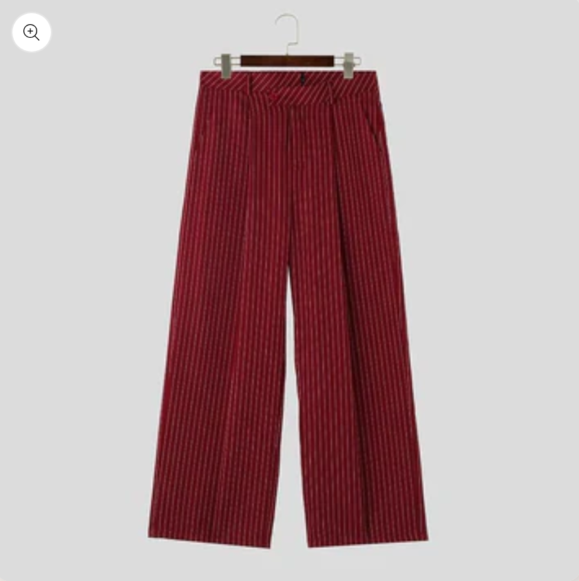 Lendrith | Herenbroek met wijde pijpen en hoge taille - losse pasvorm, elegante vrijetijdsbroek