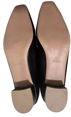 Evrynth | Dames leren loafers - Elegant gespdesign, dikke hakken
