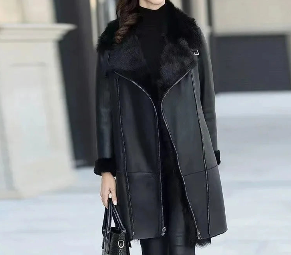 Avalore | Klassiek leren damesjack – Tijdloos zwart