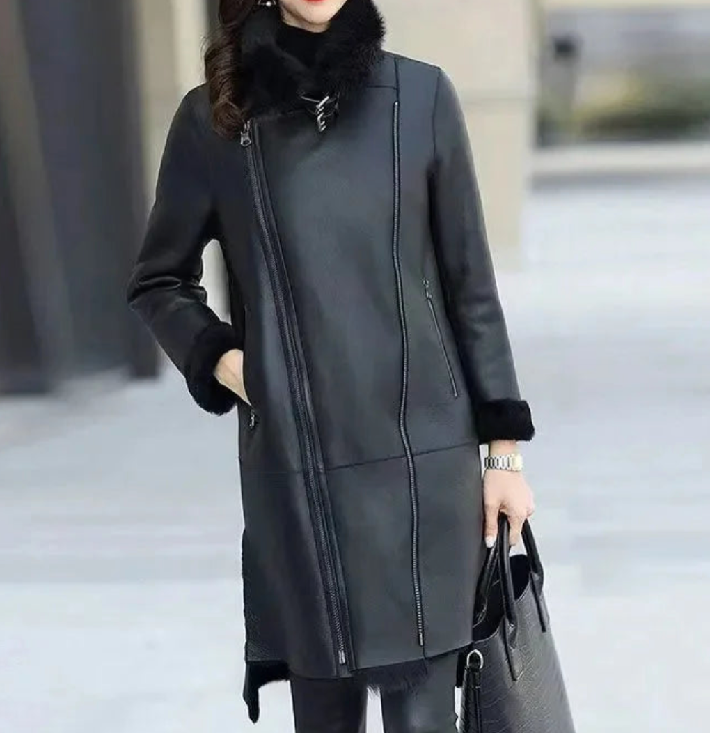 Avalore | Klassiek leren damesjack – Tijdloos zwart