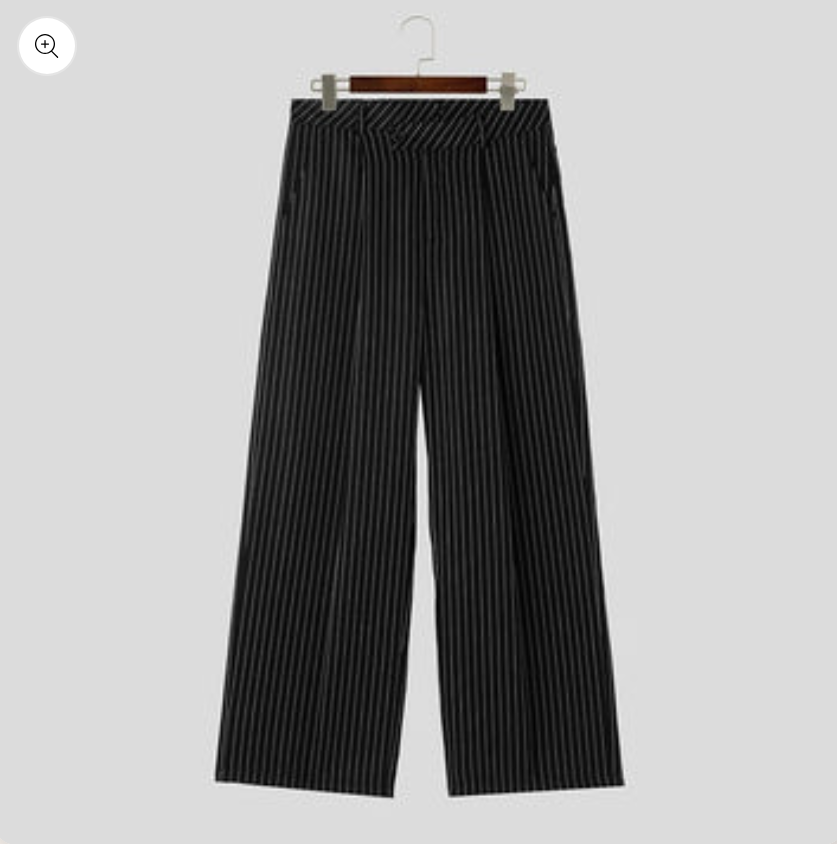 Lendrith | Herenbroek met wijde pijpen en hoge taille - losse pasvorm, elegante vrijetijdsbroek