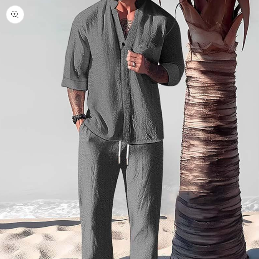 Haendor | Ademende herenset - shirt met korte mouwen en lichtgewicht broek