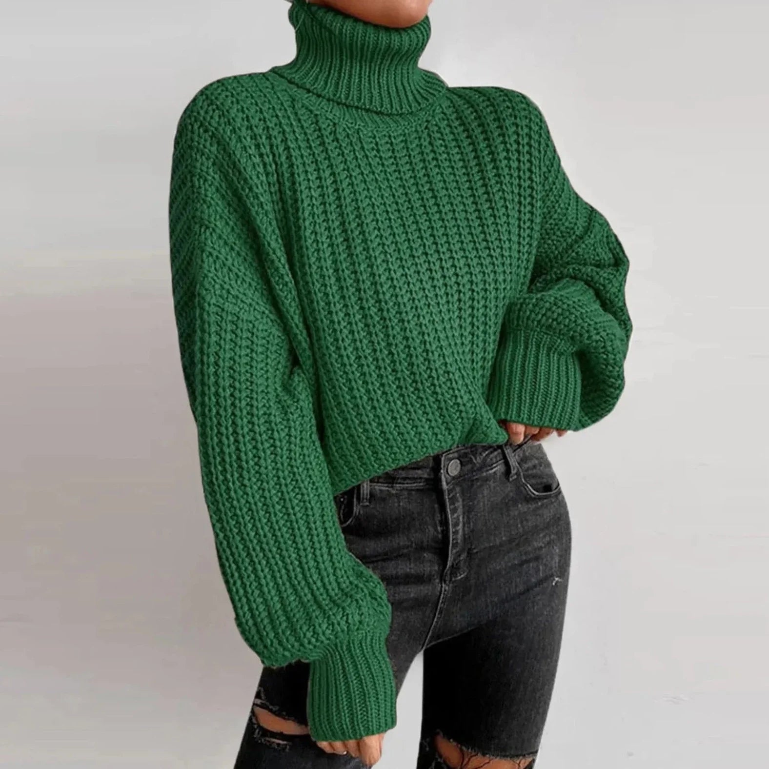 Mireilla | Oversized gebreide coltrui voor dames – dikke pullover, zachte wintertrui