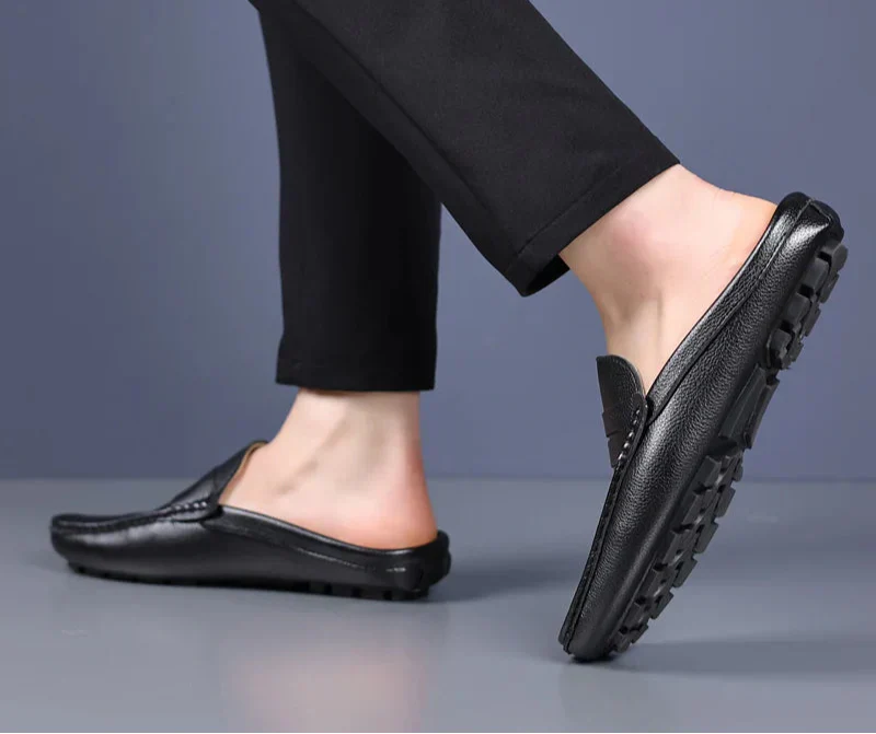 Daxton | Ademende Slip-On Leren Loafers voor Mannen - Comfortabele Casual Schoenen