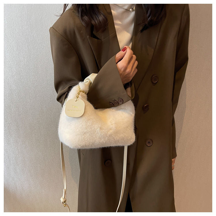Viora | Handtas van kunstbont voor dames - elegante en zachte designertas voor modieuze outfits