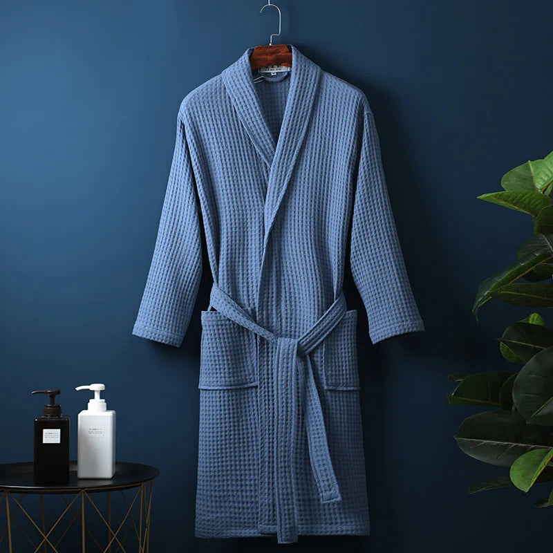 BreezeRobe | Premium Katoenen Bademantel Unisex – Zacht, Ademend, Zakken & Gordel