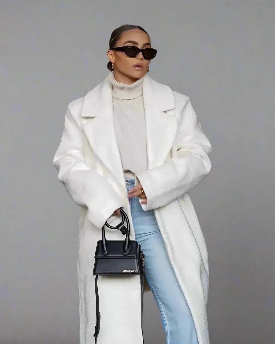 Averin | Lange winterjas voor dames – Warme, stijlvolle jas met zakken voor casual en formele gelegenheden