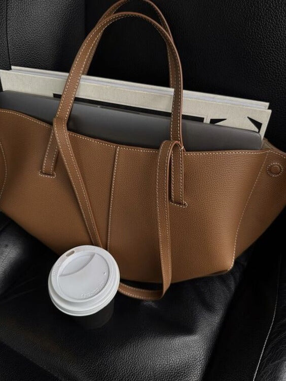 Tovala | Grote Capaciteit Vintage Leren Tote Tas voor Vrouwen - Klassieke Schoudertas