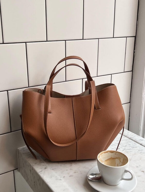 Tovala | Grote Capaciteit Vintage Leren Tote Tas voor Vrouwen - Klassieke Schoudertas
