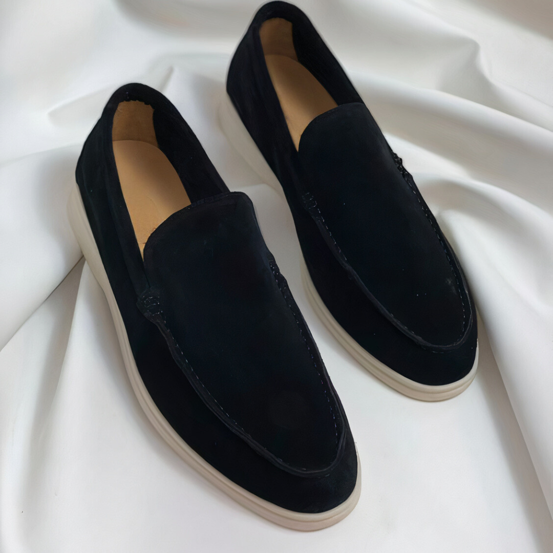 Suavio | Suède leren herenloafers - Elegante Slip-On geklede schoenen voor formele & casual kleding
