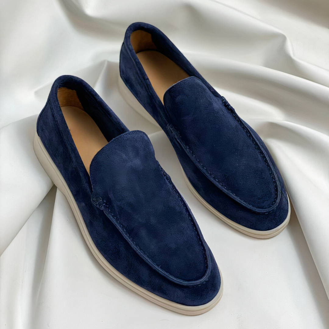 Suavio | Suède leren herenloafers - Elegante Slip-On geklede schoenen voor formele & casual kleding