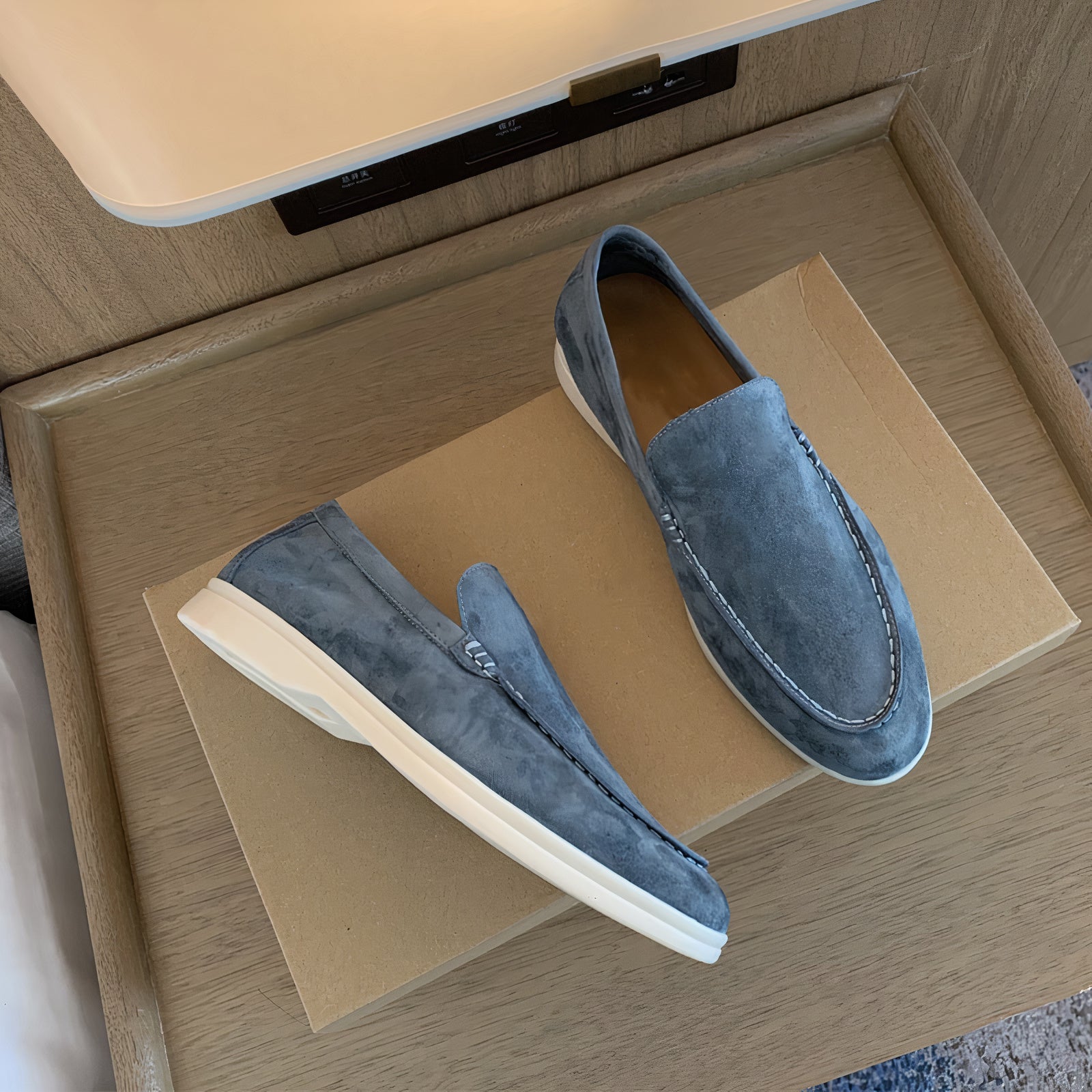 Suavio | Suède leren herenloafers - Elegante Slip-On geklede schoenen voor formele & casual kleding