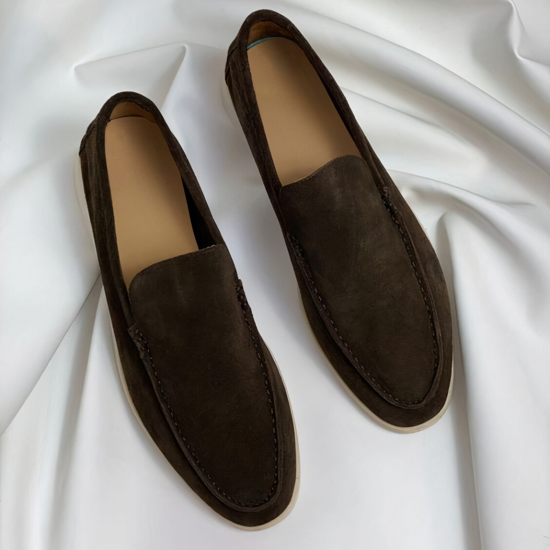 Suavio | Suède leren herenloafers - Elegante Slip-On geklede schoenen voor formele & casual kleding