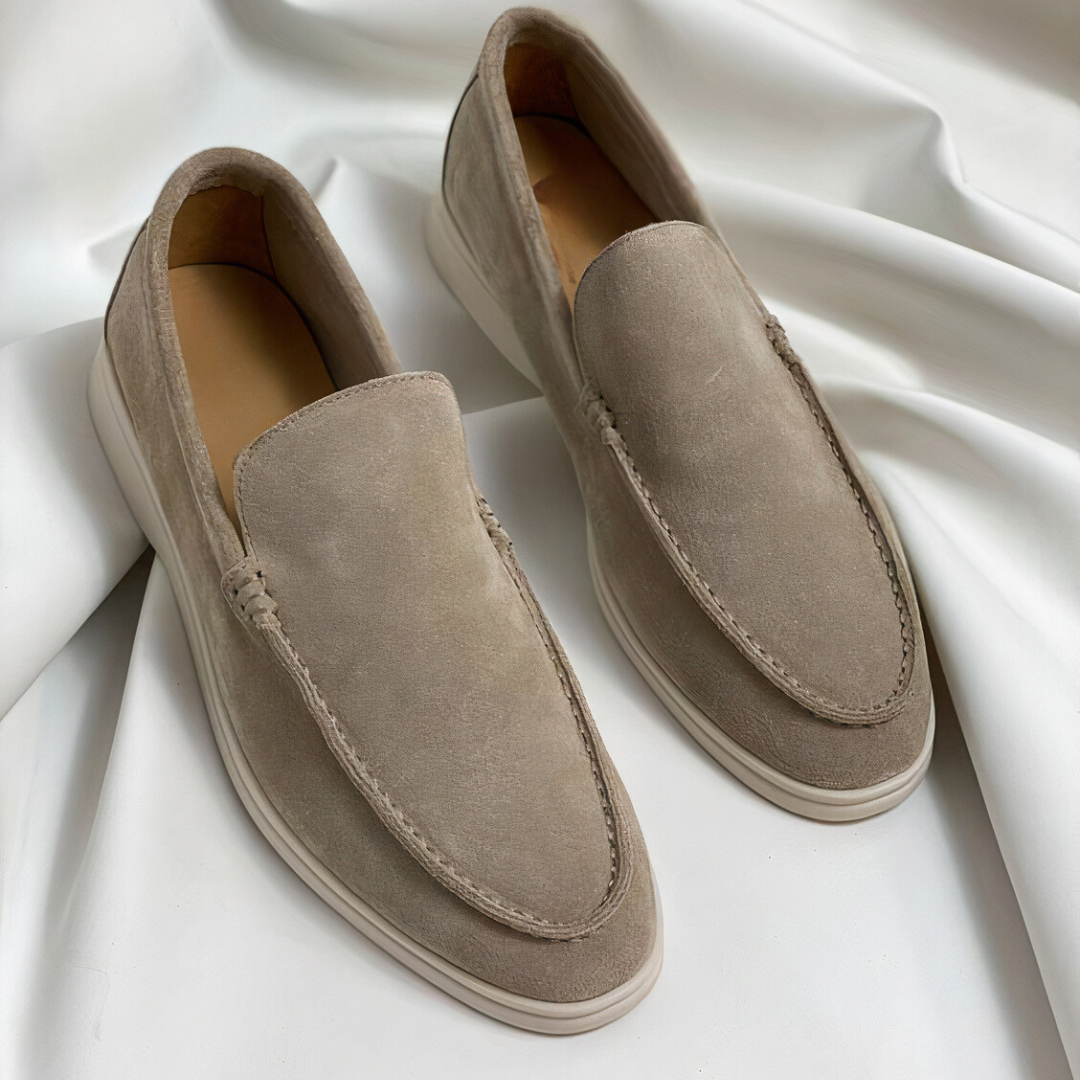 Suavio | Suède leren herenloafers - Elegante Slip-On geklede schoenen voor formele & casual kleding