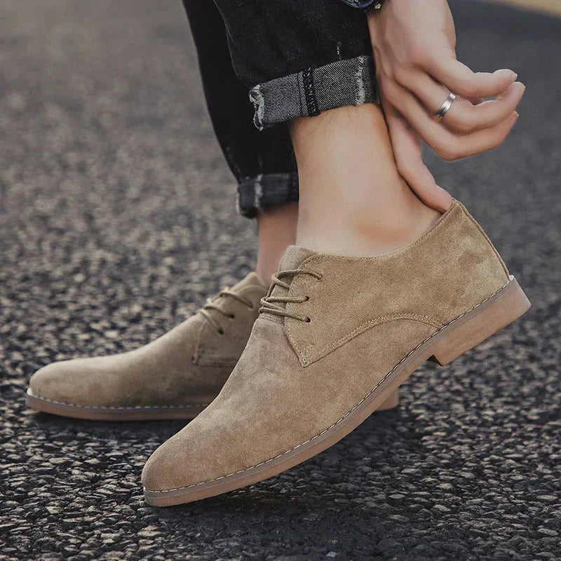 Vjekoslav | Suède Oxford-businessschoenen voor heren - Elegant, lichtgewicht, comfort voor de hele dag
