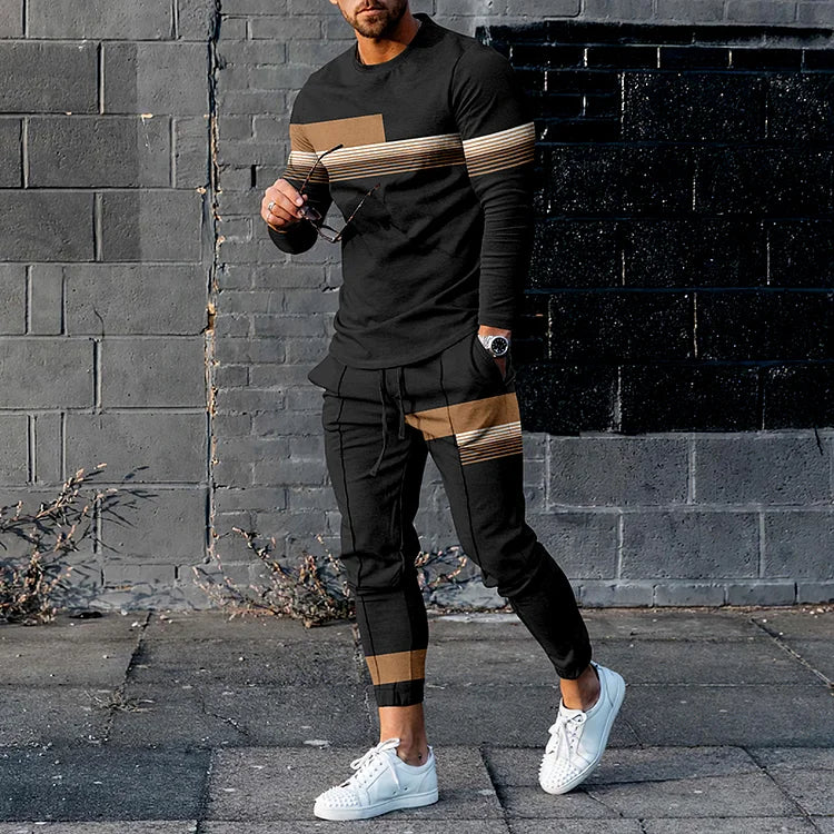 Orlin | Stijlvol trainingspak voor heren - Lange mouwen, top en broek, casual sportkleding