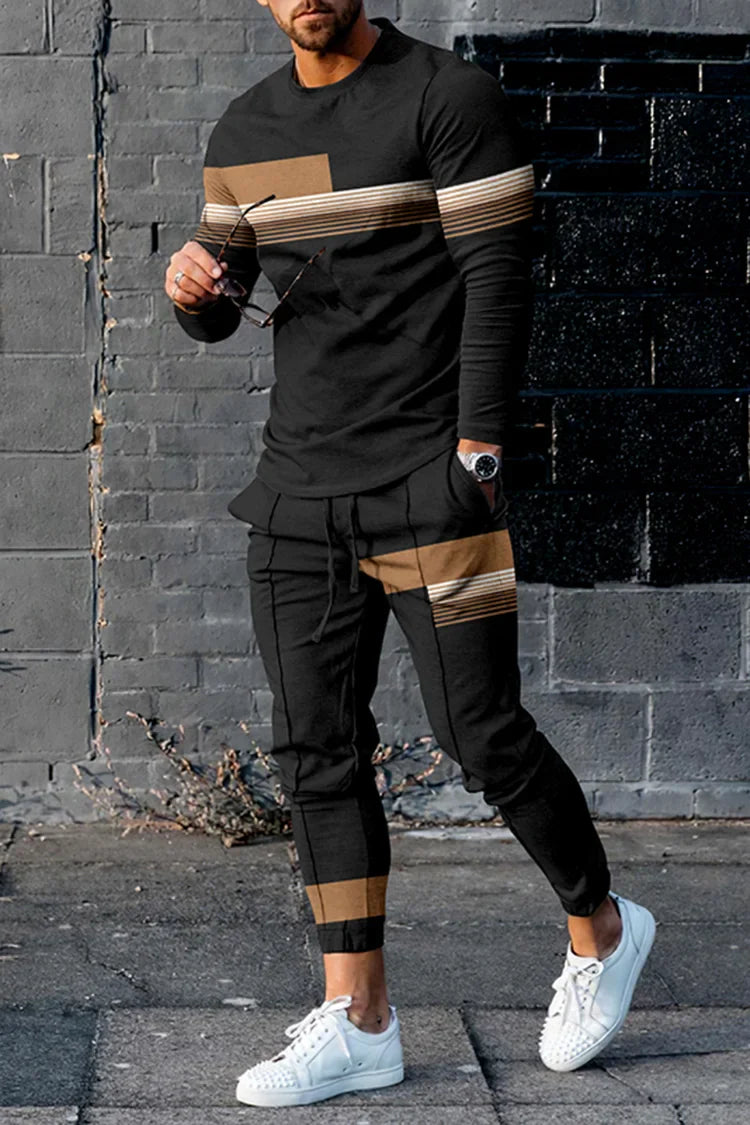 Orlin | Stijlvol trainingspak voor heren - Lange mouwen, top en broek, casual sportkleding