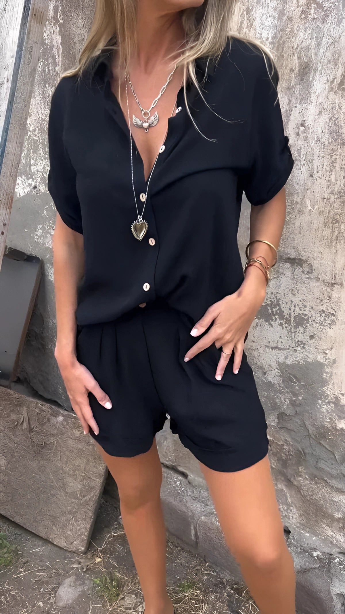Marna | Elegante vrouwenset - Casual 2-delig zomeroutfit, coöord-loungewear