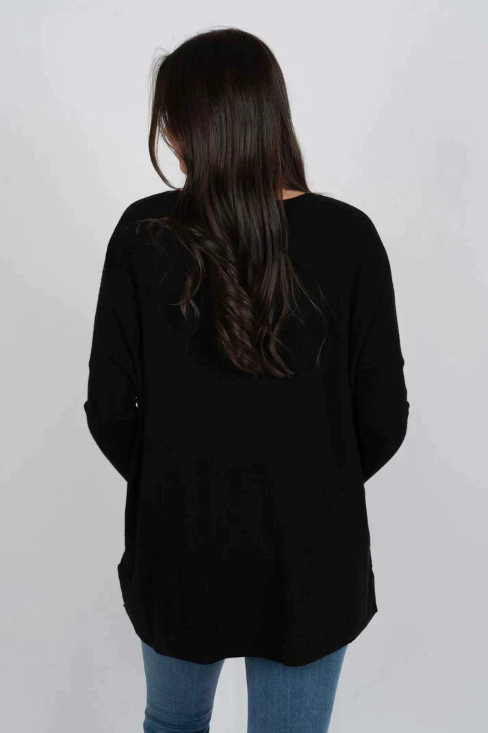 Valda | Soft Touch lange trui voor dames – Oversized, comfortabele gebreide, casual wintertrui