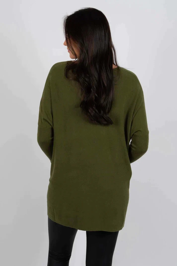 Valda | Soft Touch lange trui voor dames – Oversized, comfortabele gebreide, casual wintertrui
