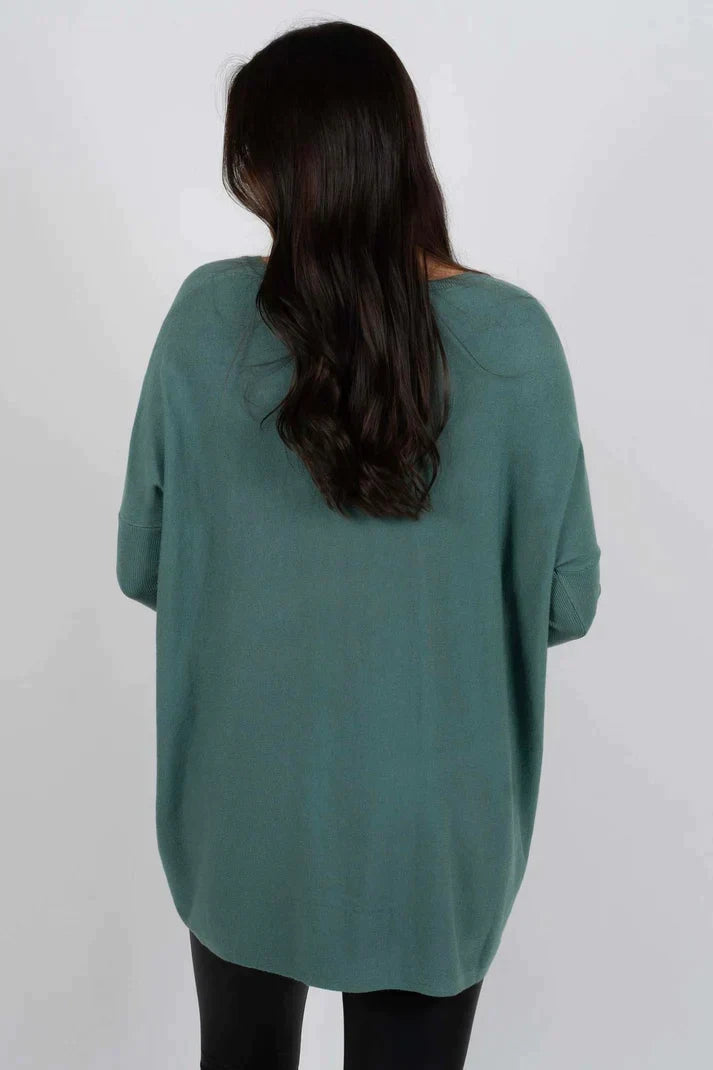 Valda | Soft Touch lange trui voor dames – Oversized, comfortabele gebreide, casual wintertrui